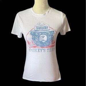 SMOKEY THE BEAR-WHITE TSHIRT